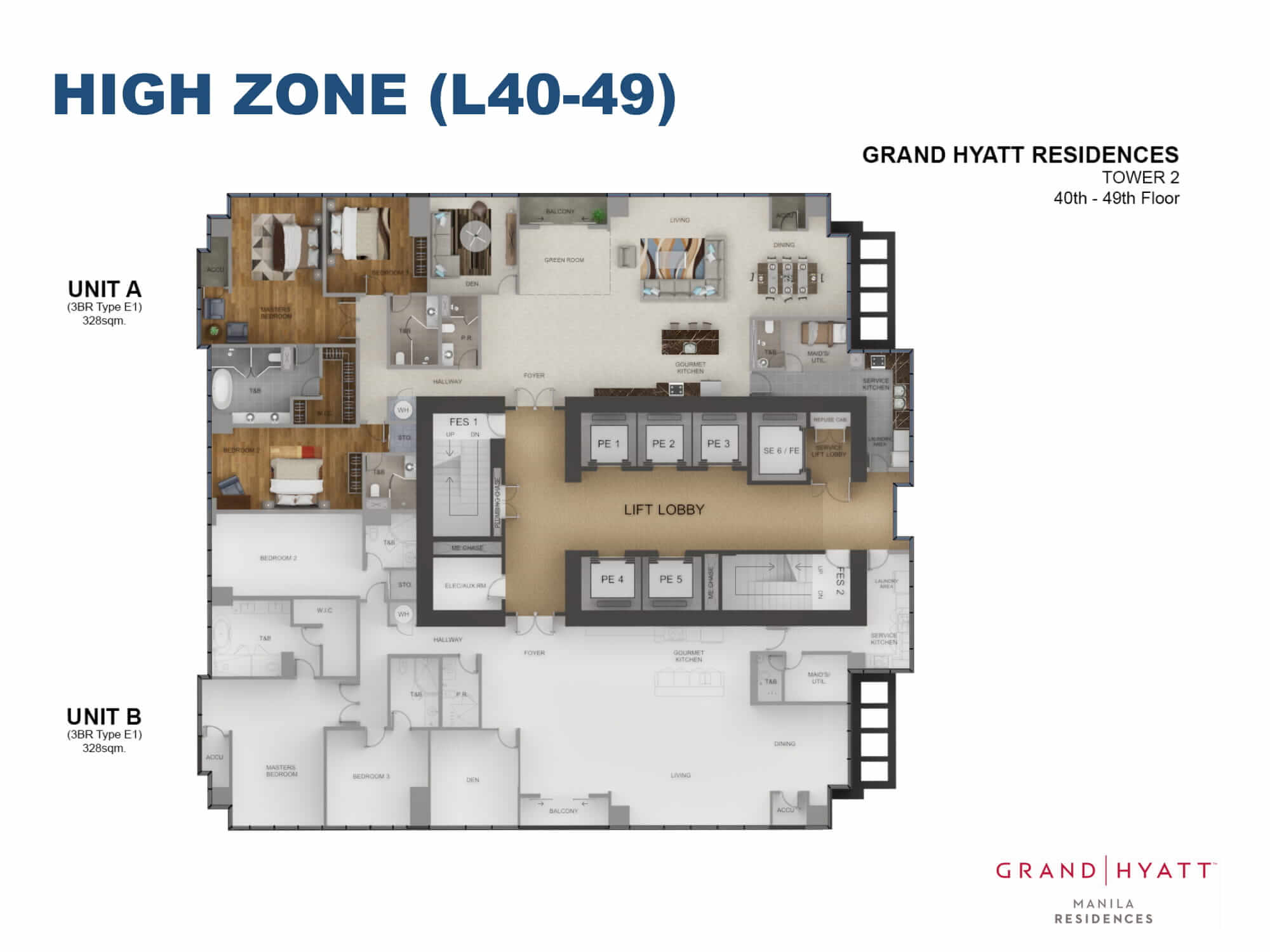 HIGH ZONE L40-49 - GRAND HYATT RESIDENCES GOLD TOWER